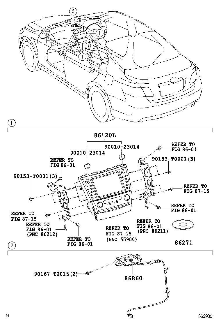 86860-33150 ANTENNA ASSY, NAVIGATION product image