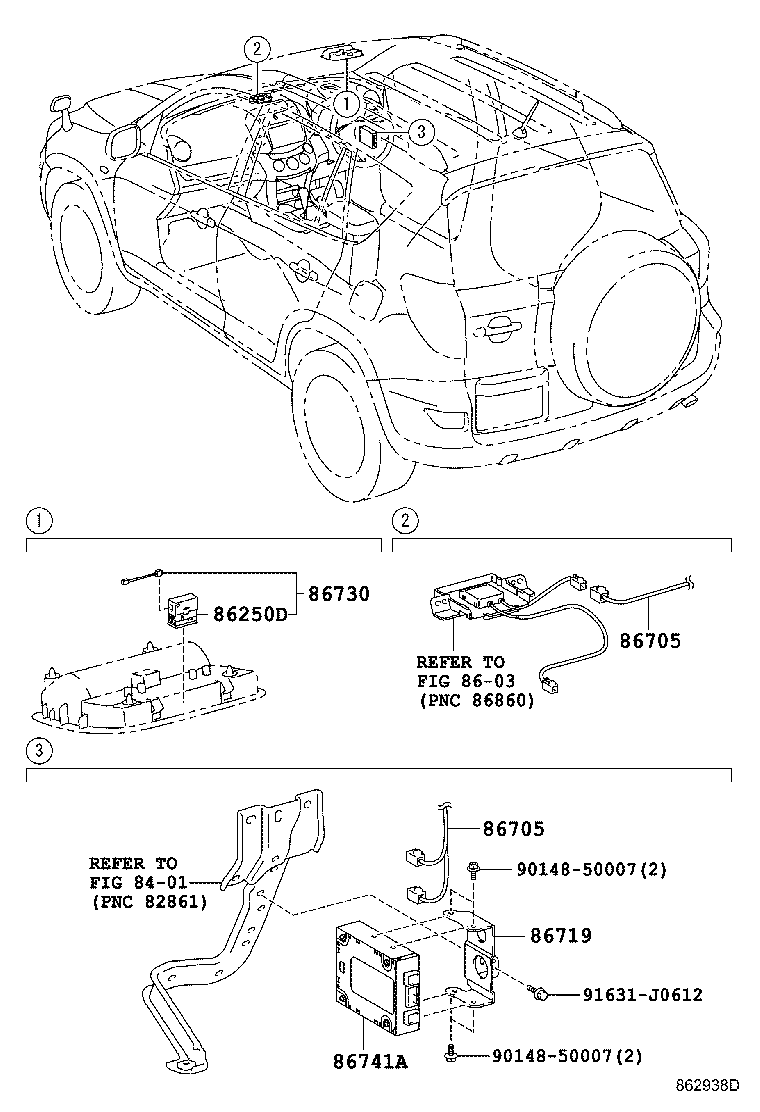 86705-42010 CORD SUB-ASSY, TELEPHONE ANTENNA product image