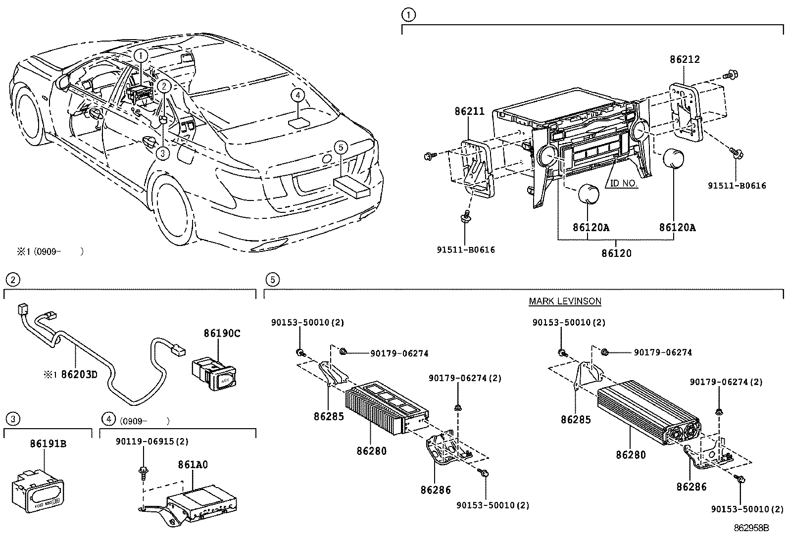 Toyota 86286-50050 BRACKET, AMPLIFIER, NO.2