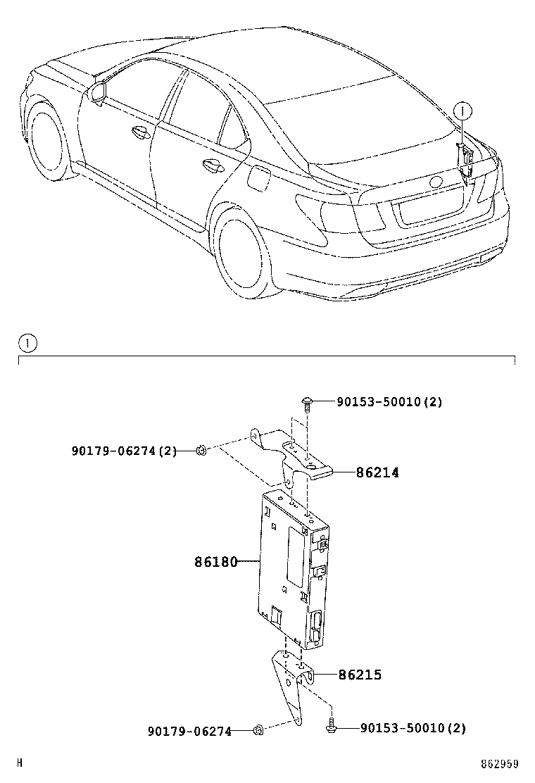 86215-50020 BRACKET, RADIO, NO.5 product image