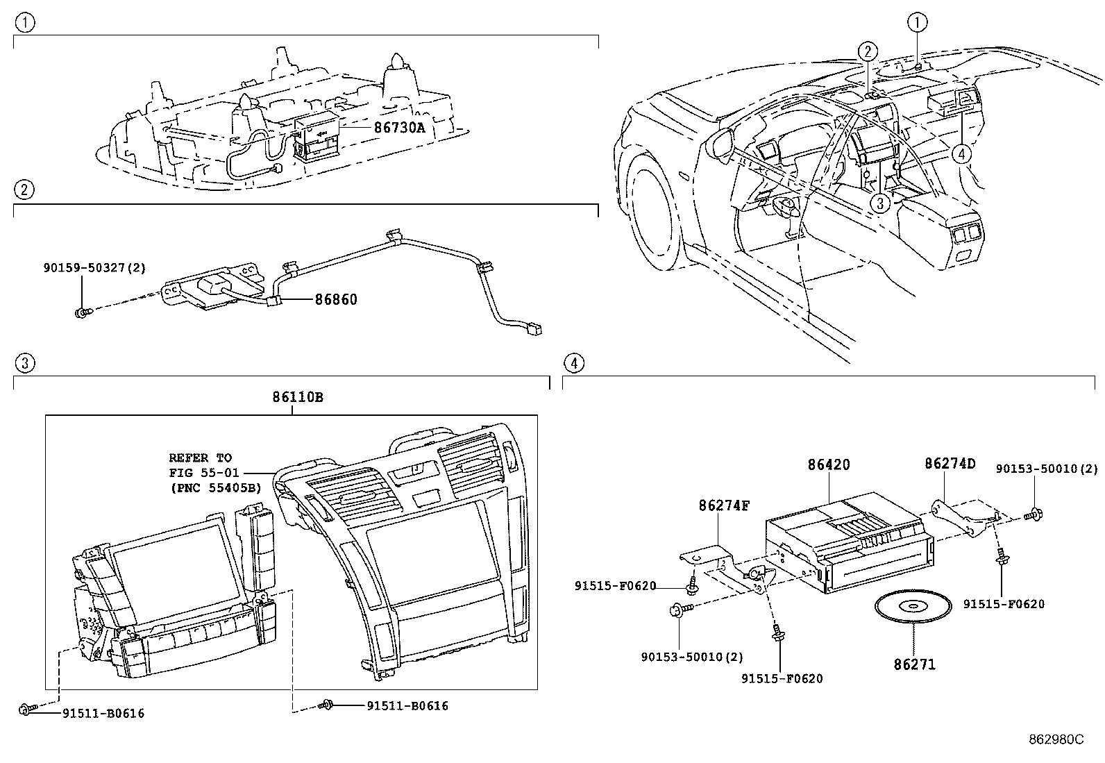 Toyota 86807-0W042 DISC, DISC PLAYER