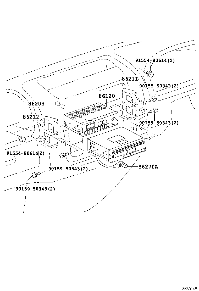 86120-37230 RECEIVER ASSY, RADIO product image