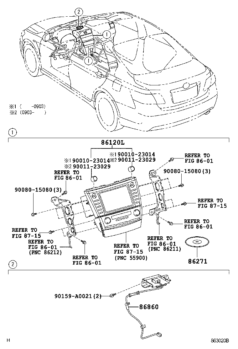 86120-06460 RECEIVER ASSY, NAVIGATION product image