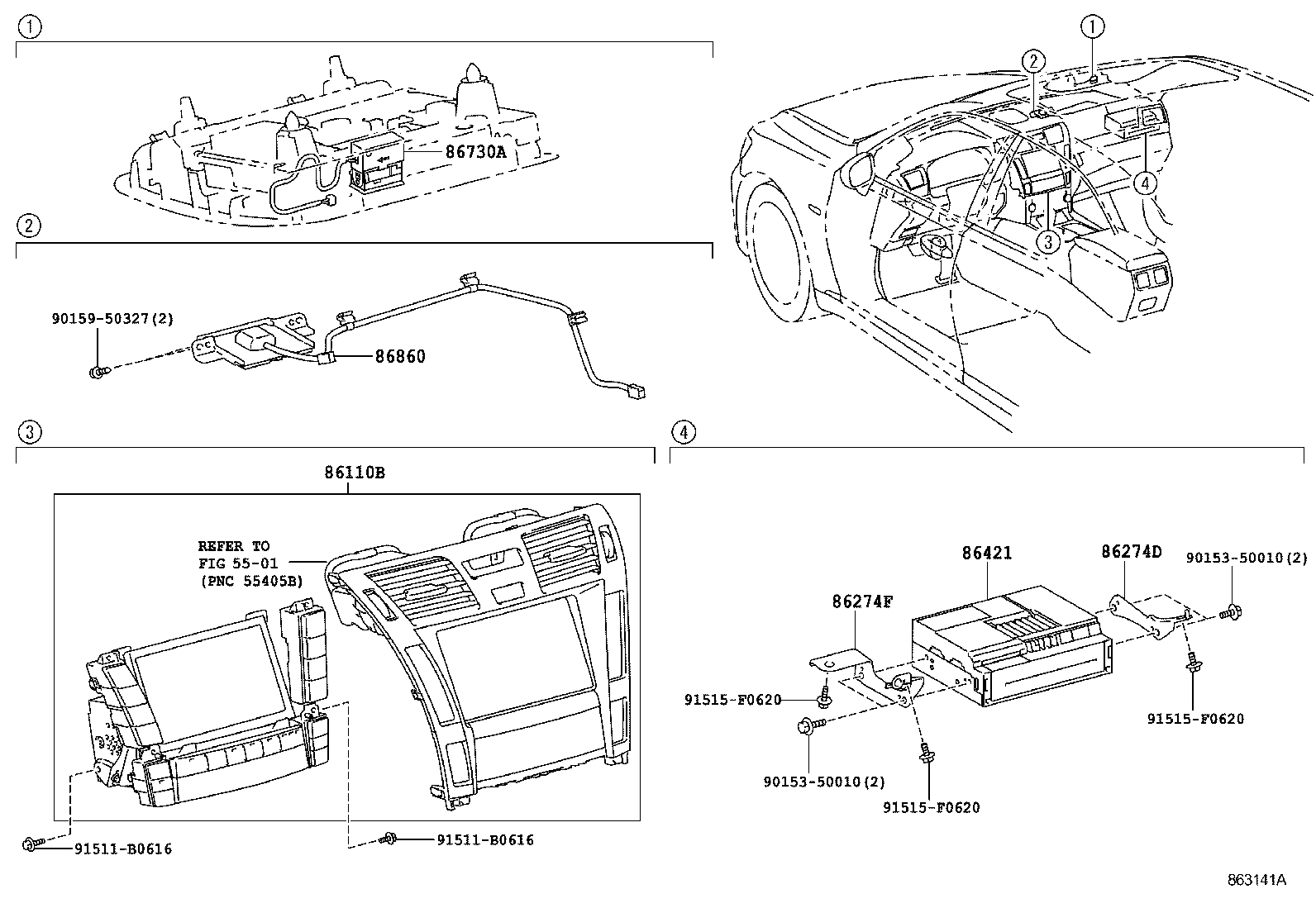 Toyota 86842-50600 WIRE, NAVIGATION, NO.1