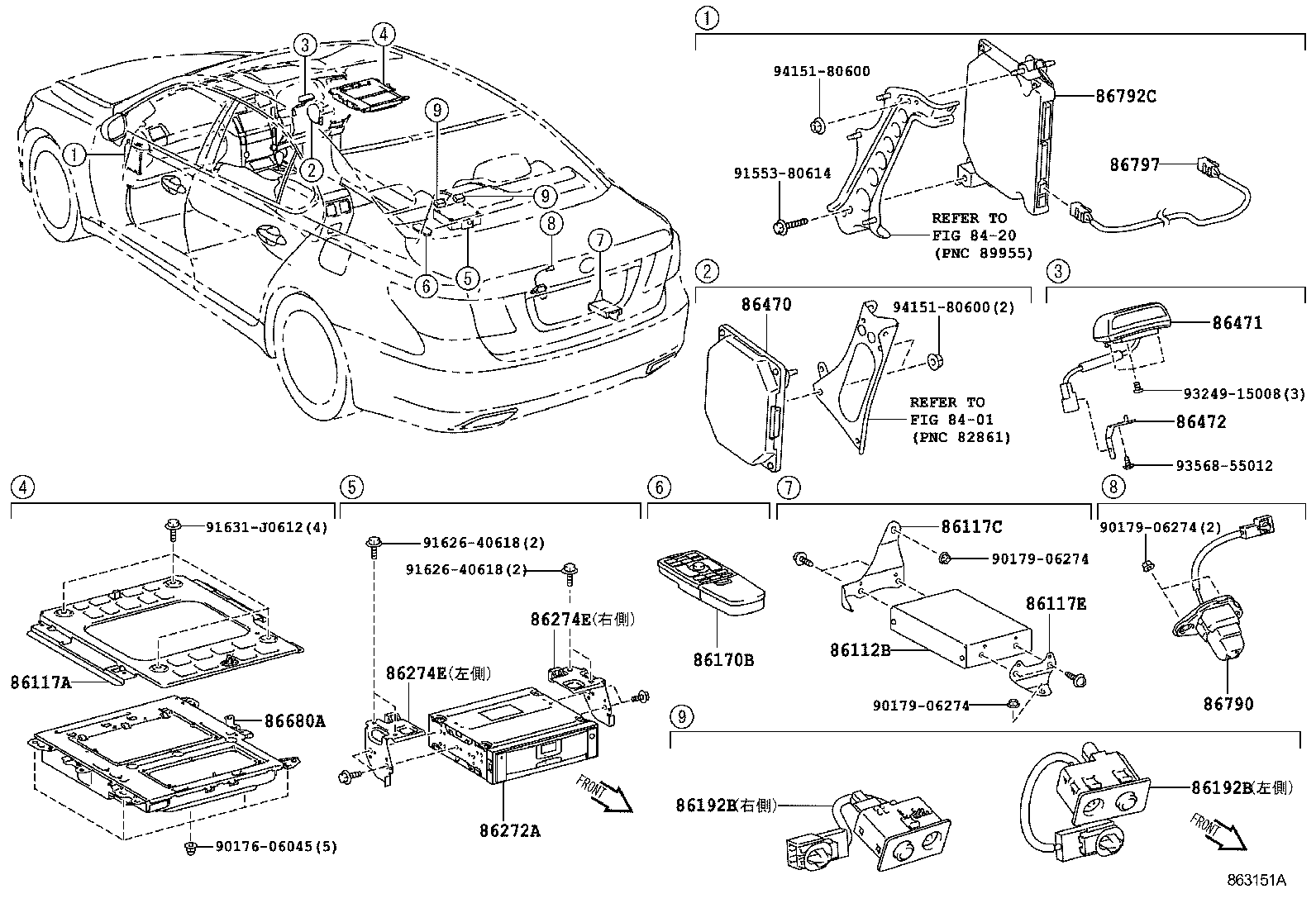 86792-50130 COMPUTER, PARKING ASSIST product image