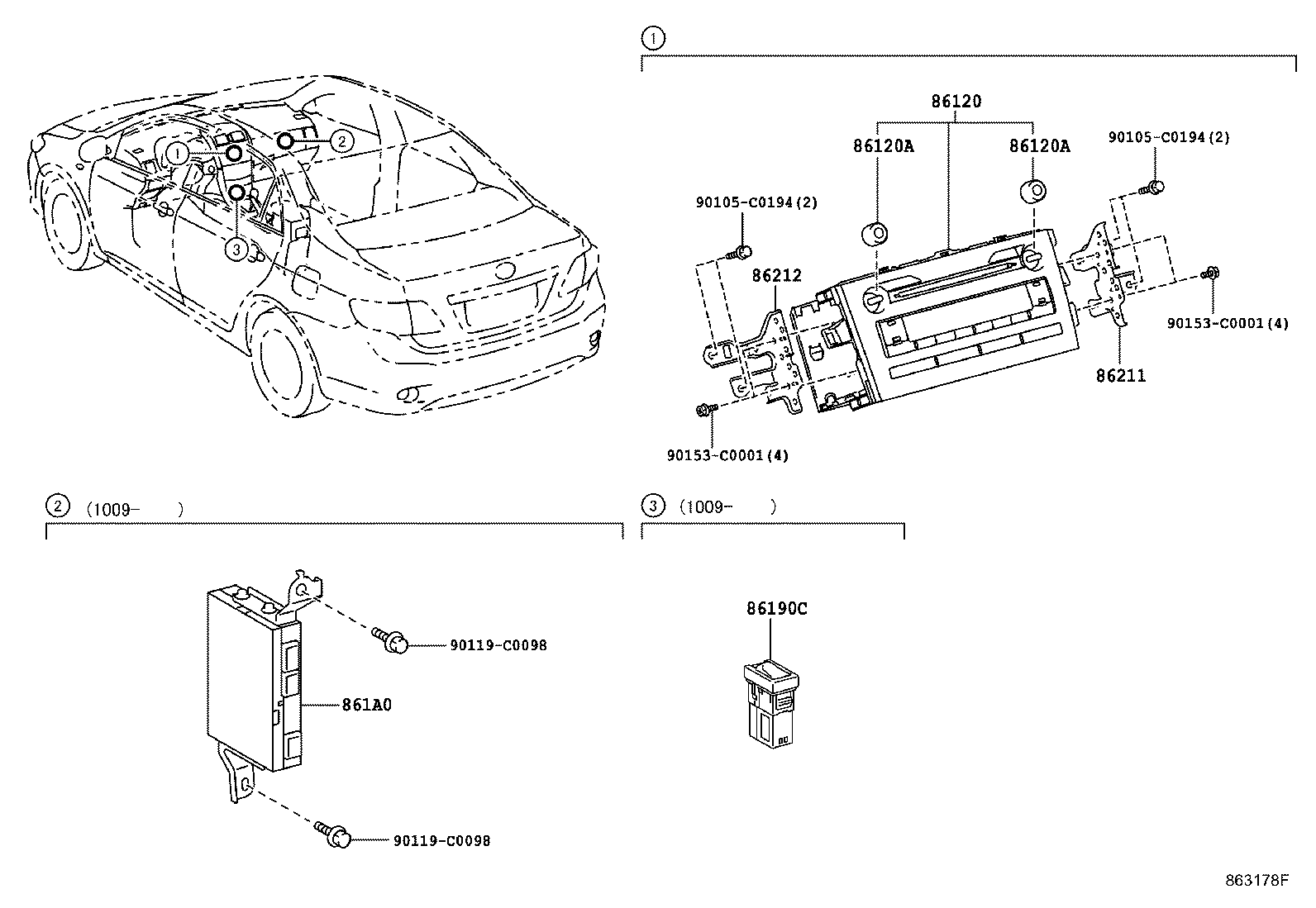 86190-02030 ADAPTER ASSY, STEREO JACK, NO.1 product image