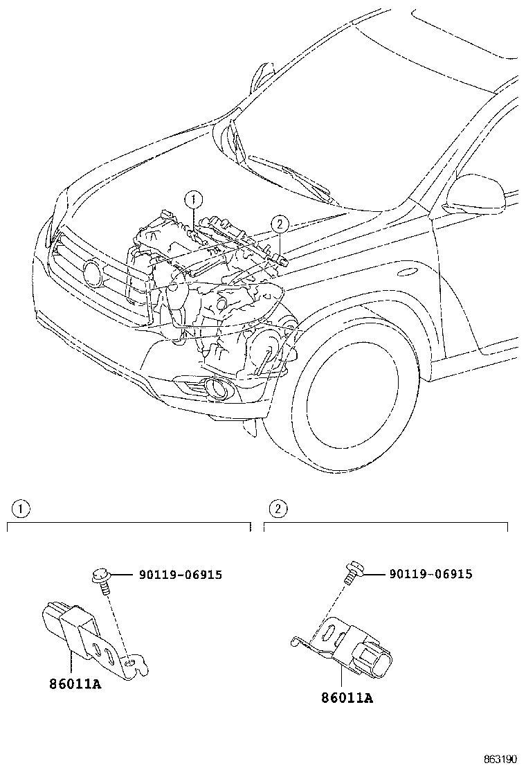 86211-48070 BRACKET, RADIO, NO.1 product image