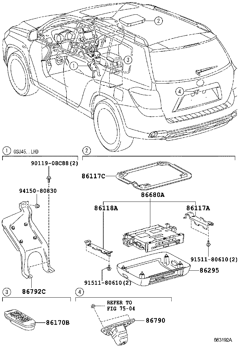 86792-48200 COMPUTER, PARKING ASSIST product image