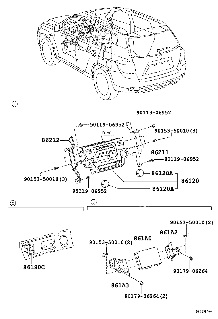86211-48070 BRACKET, RADIO, NO.1 product image
