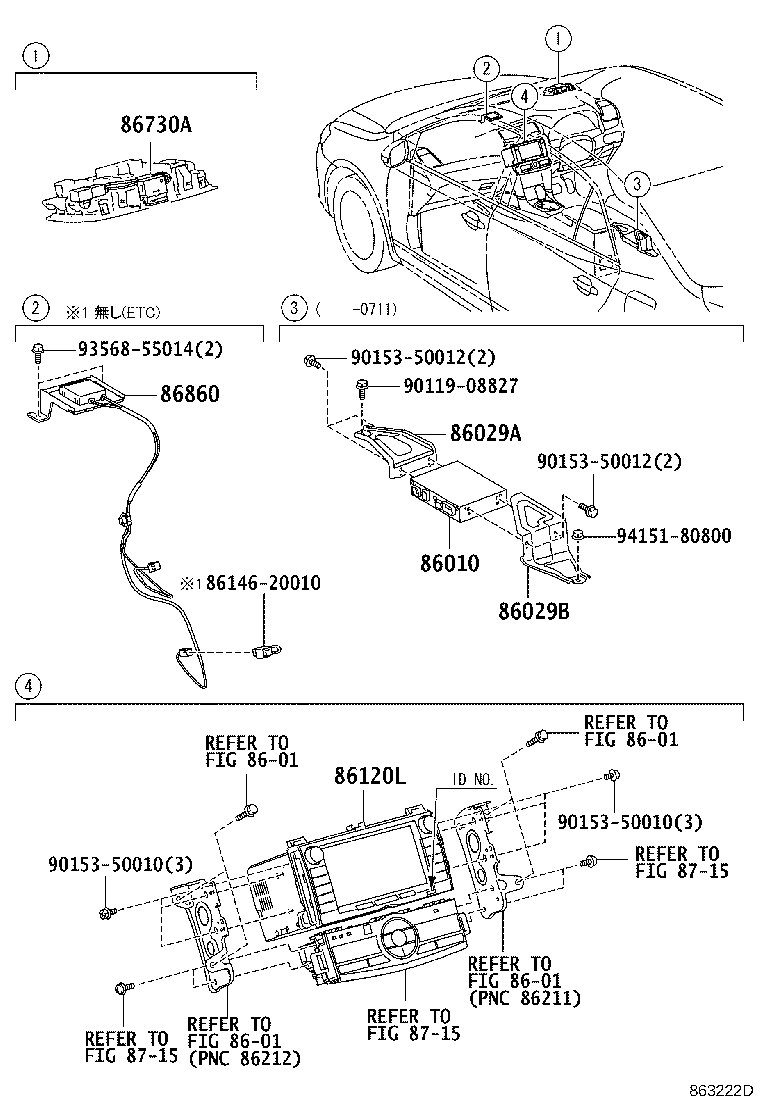 86029-20030 BRACKET SET, TELEVISION, NO.1 product image