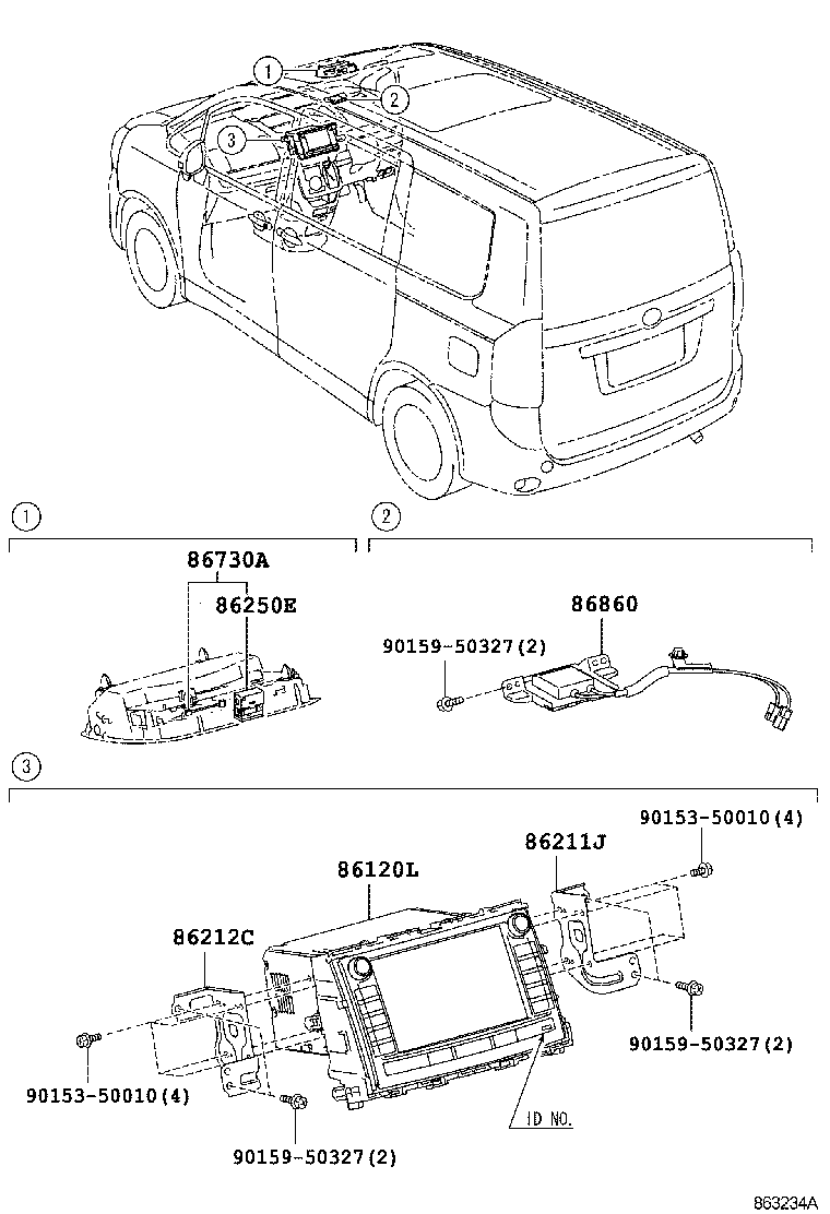 86211-28190 BRACKET, RADIO RECEIVER, NO.1 product image