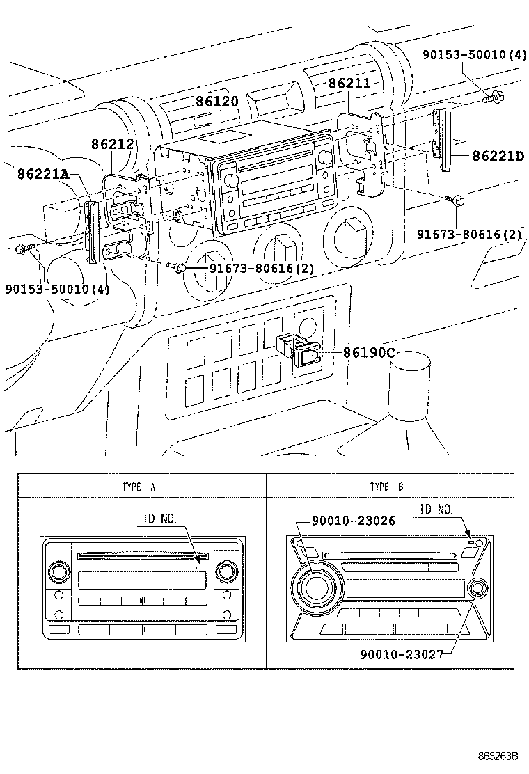 86211-35160 BRACKET, STEREO COMPONENT, NO.1 product image