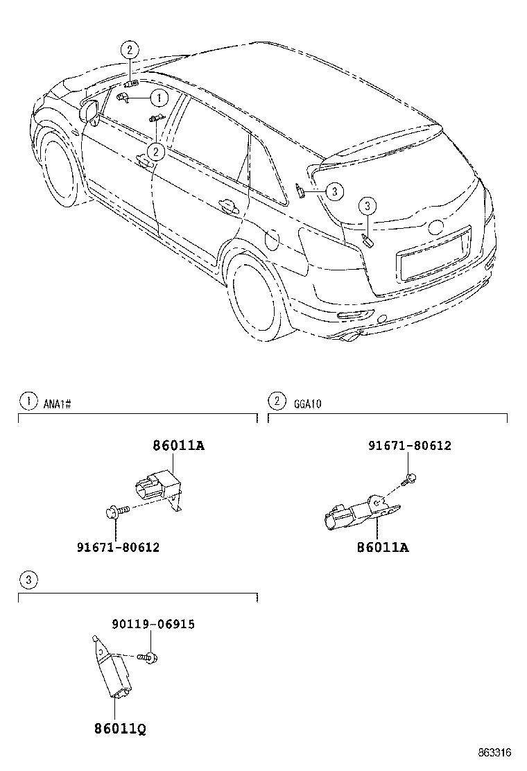 86212-72010 BRACKET, RADIO, NO.2 product image