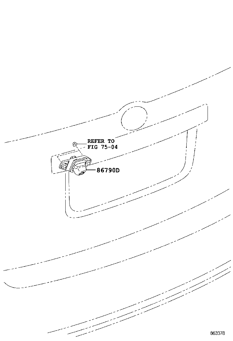 86790-12140 CAMERA ASSY, TELEVISION, RR product image
