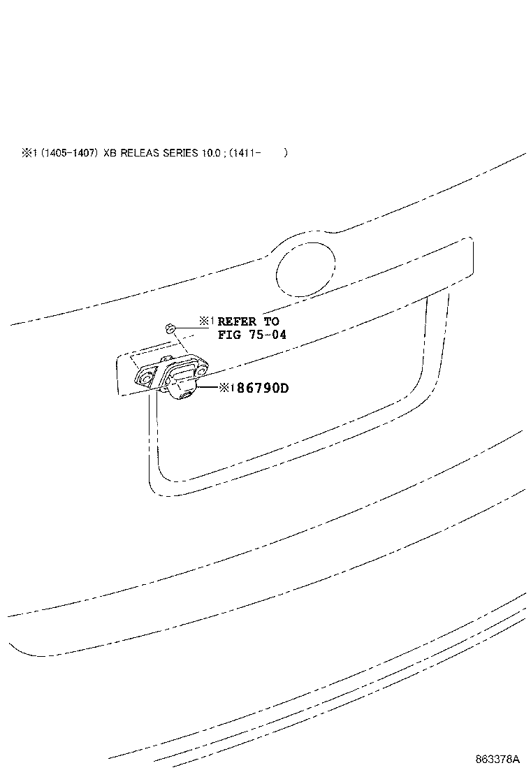 Toyota 86790-12141 CAMERA ASSY, TELEVISION, RR