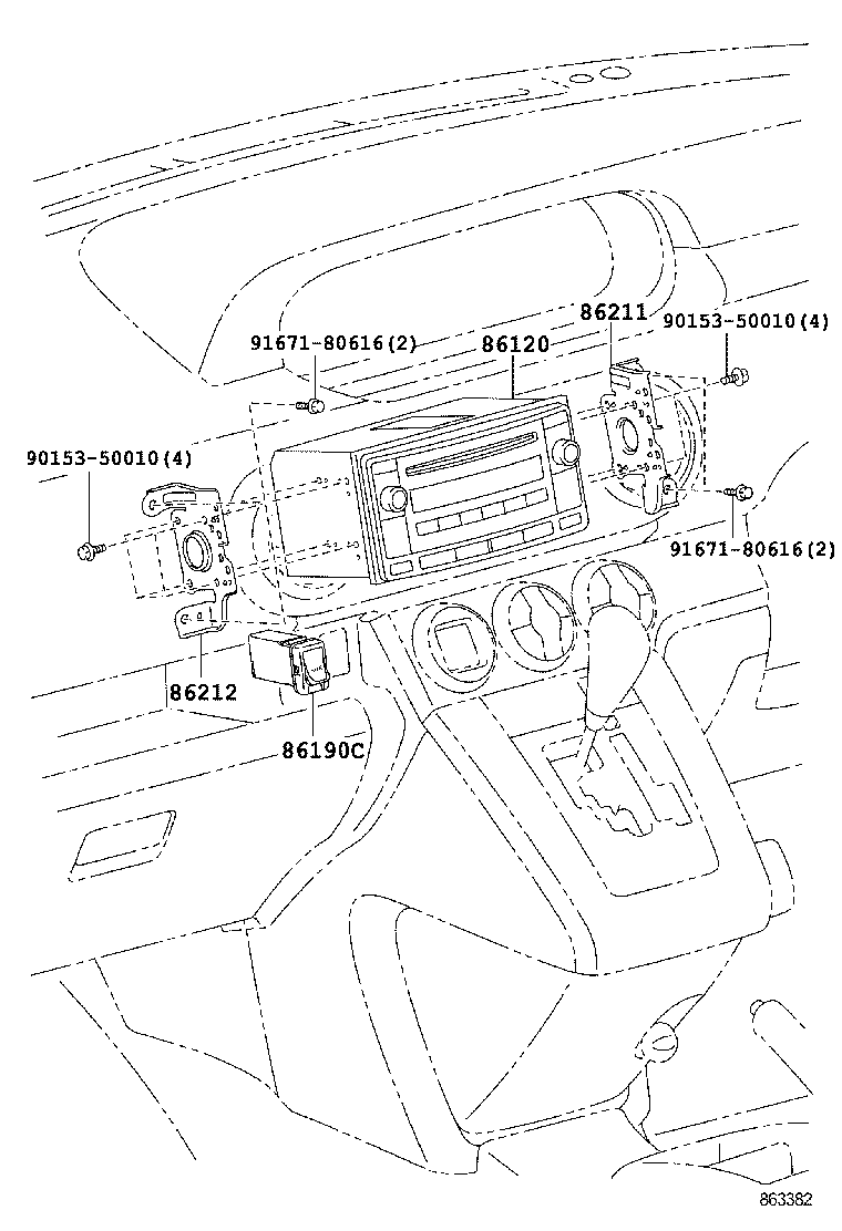 86120-1A220 RECEIVER ASSY, RADIO product image