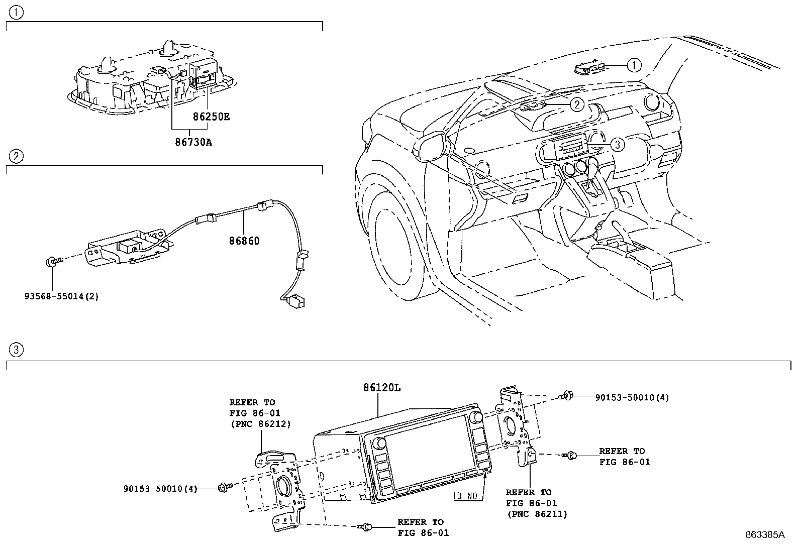 86860-12090 ANTENNA ASSY, NAVIGATION product image