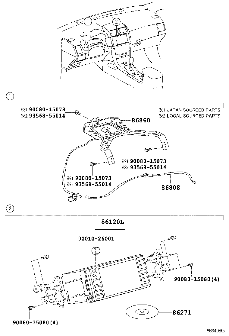 Toyota 86140-02110 RECEIVER ASSY, RADIO & DISPLAY