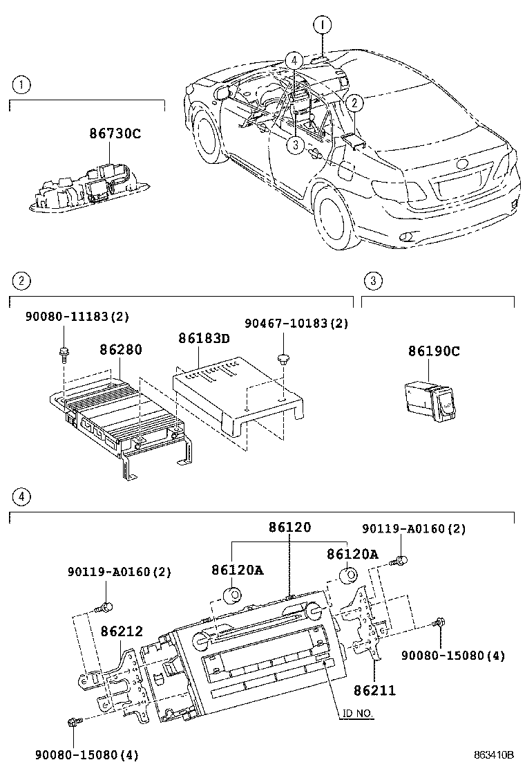 Toyota 861A2-02040 BRACKET, MULTI-MEDIA INTERFACE, NO.1