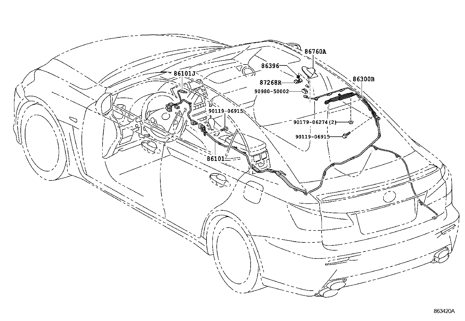 87268-50021 PROTECTOR, TELEPHONE ANTENNA product image