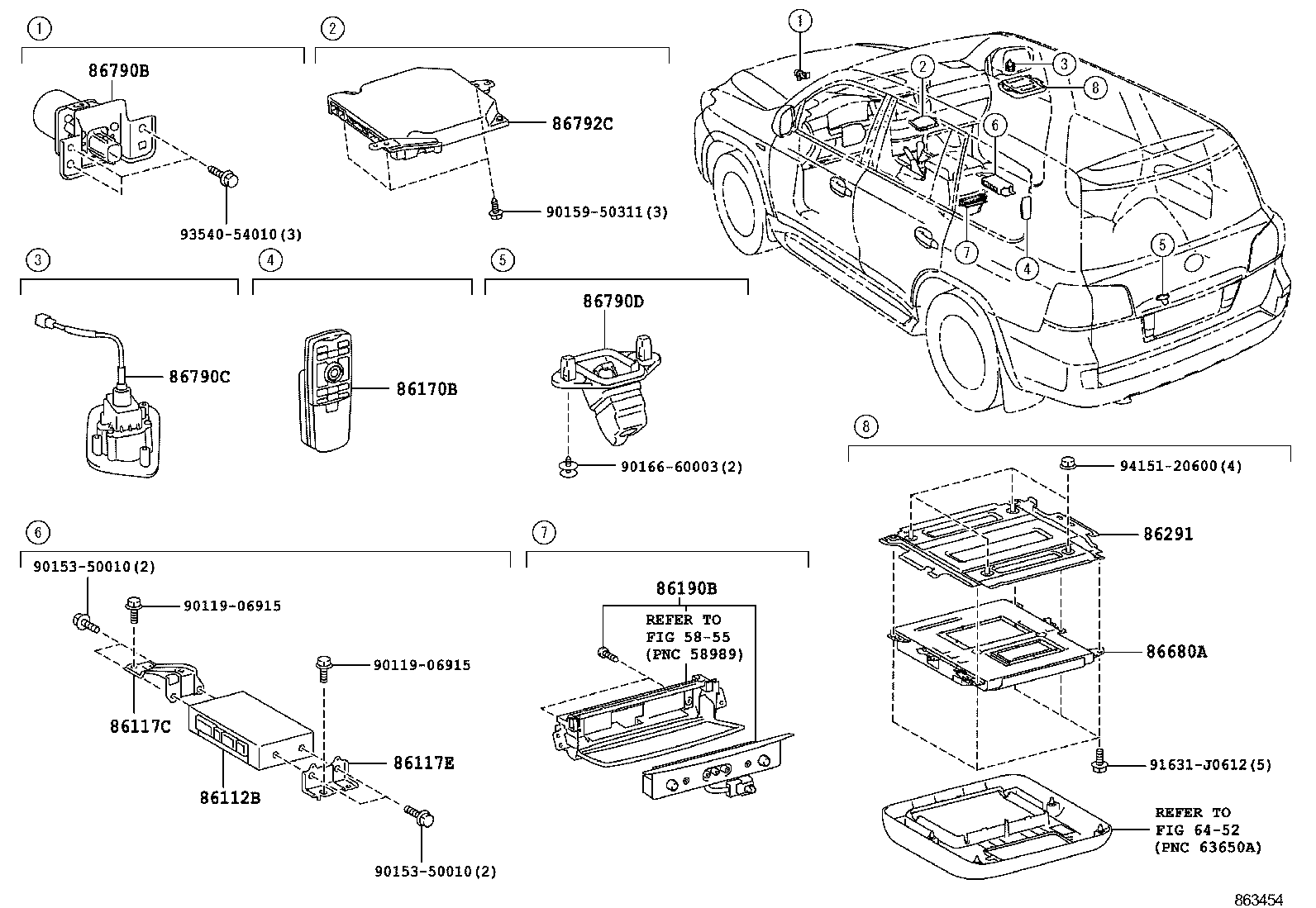 86117-60080 BRACKET, TELEVISION product image