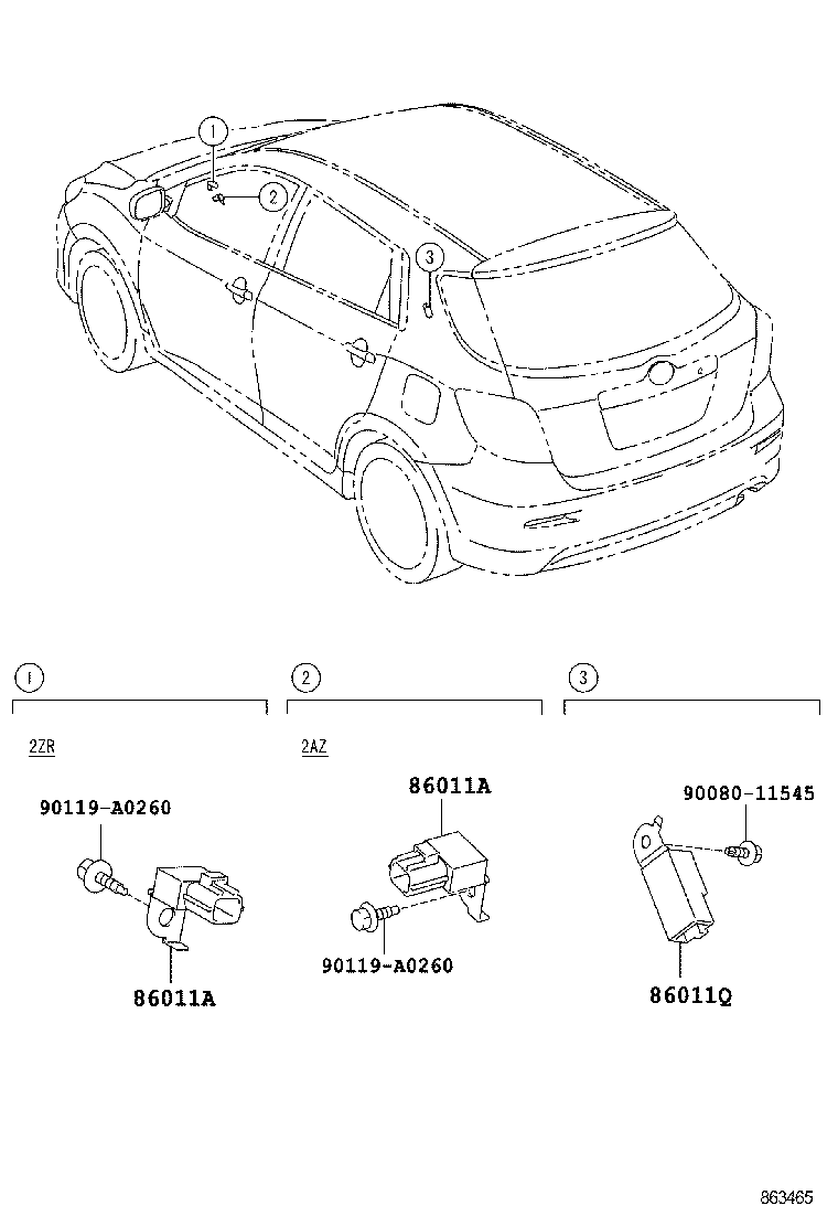 86211-02191 BRACKET, RADIO, NO.1 product image