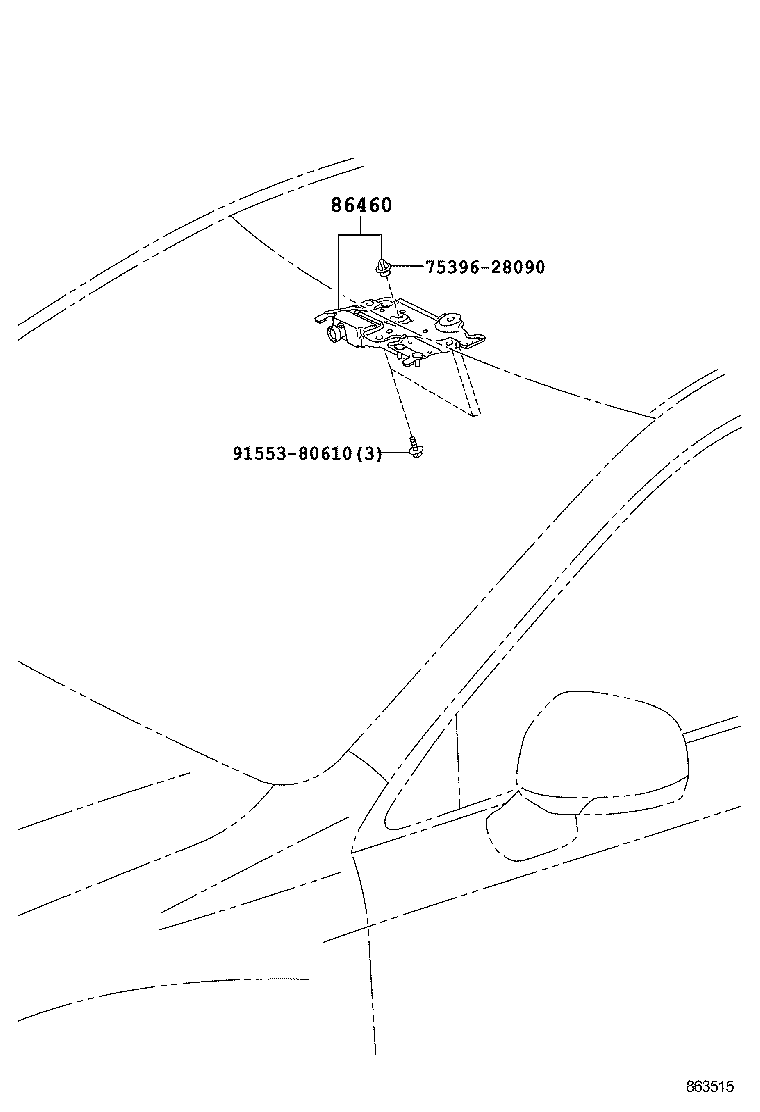 86460-30030 SENSOR ASSY, LANE RECOGNITION CAMERA product image