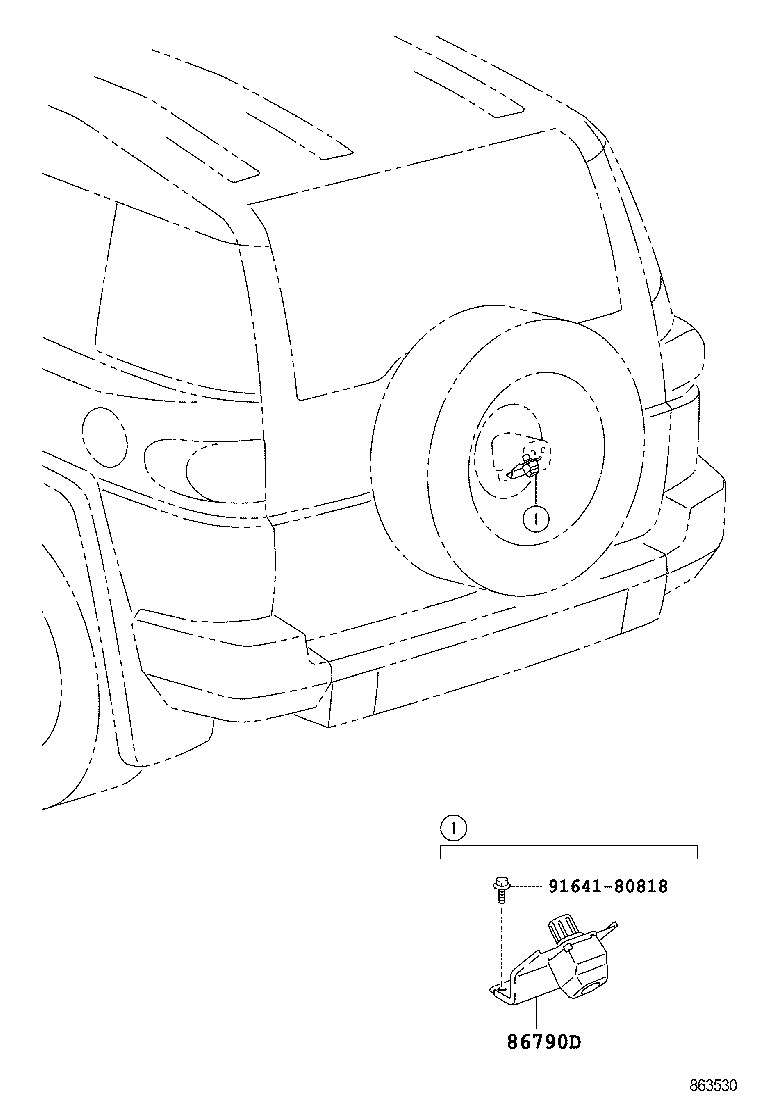 86790-35040 CAMERA ASSY, TELEVISION, RR product image