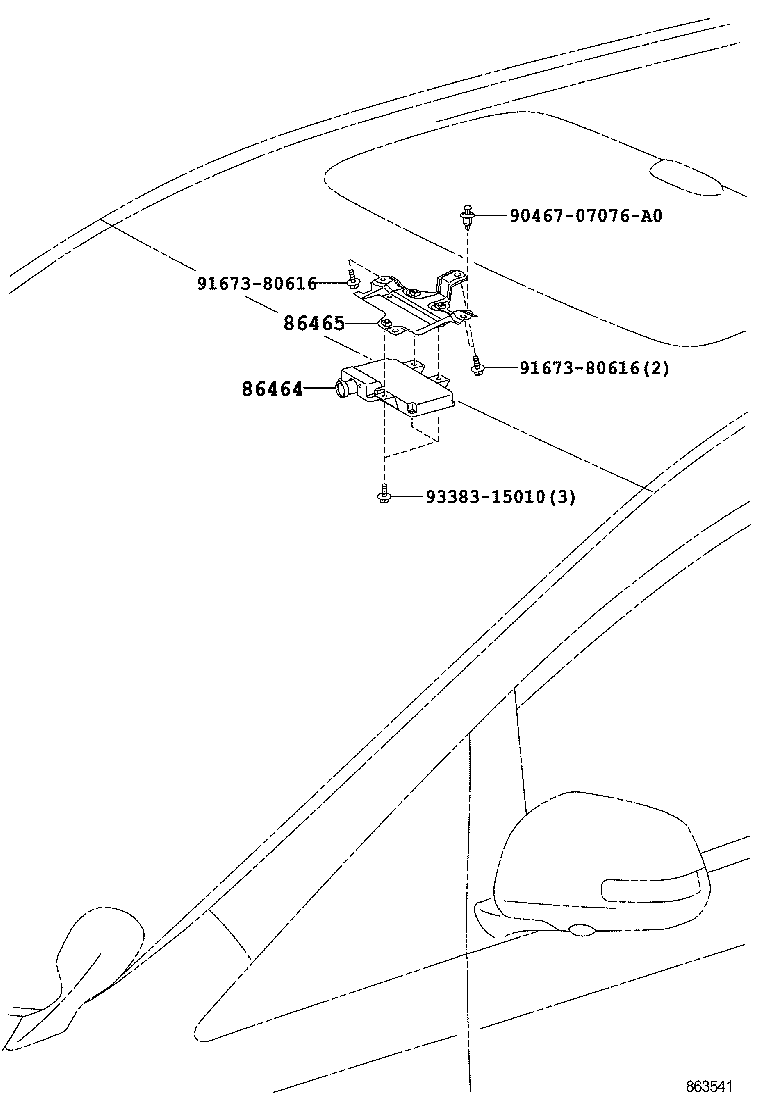 86465-58010 BRACKET, LANE RECOGNITION product image