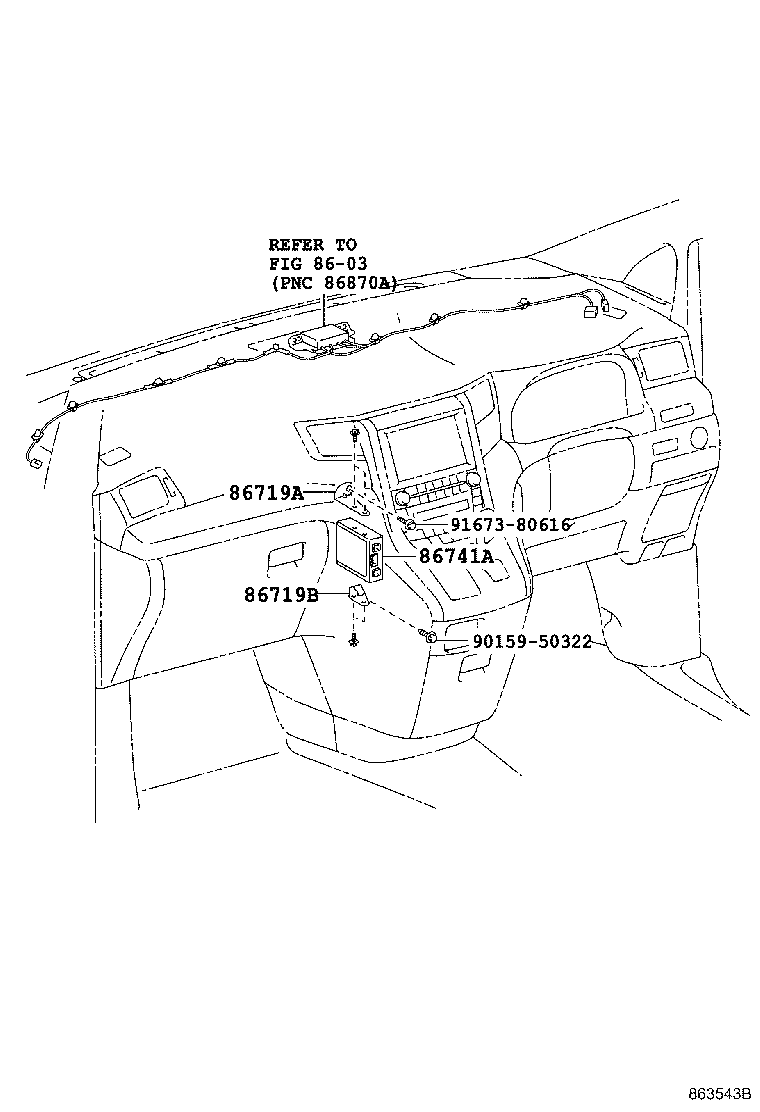 86719-58040 BRACKET, TELEPHONE NO.2 product image