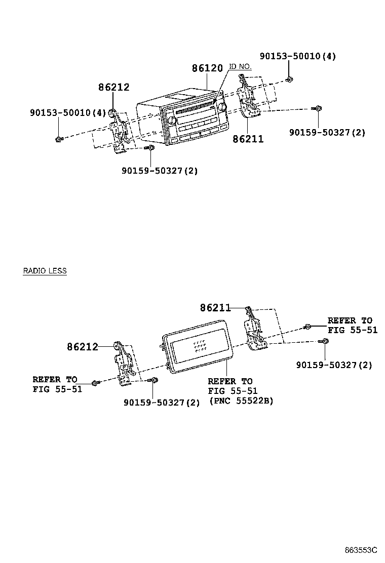 86212-58070 BRACKET, RADIO, NO.2 product image