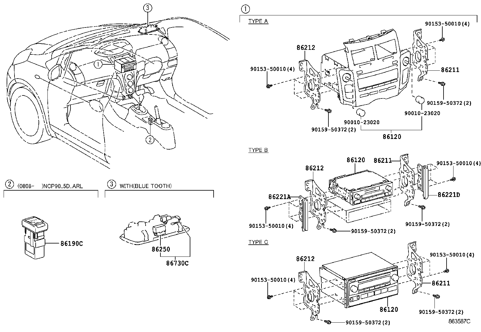86120-52660 RECEIVER ASSY, RADIO product image