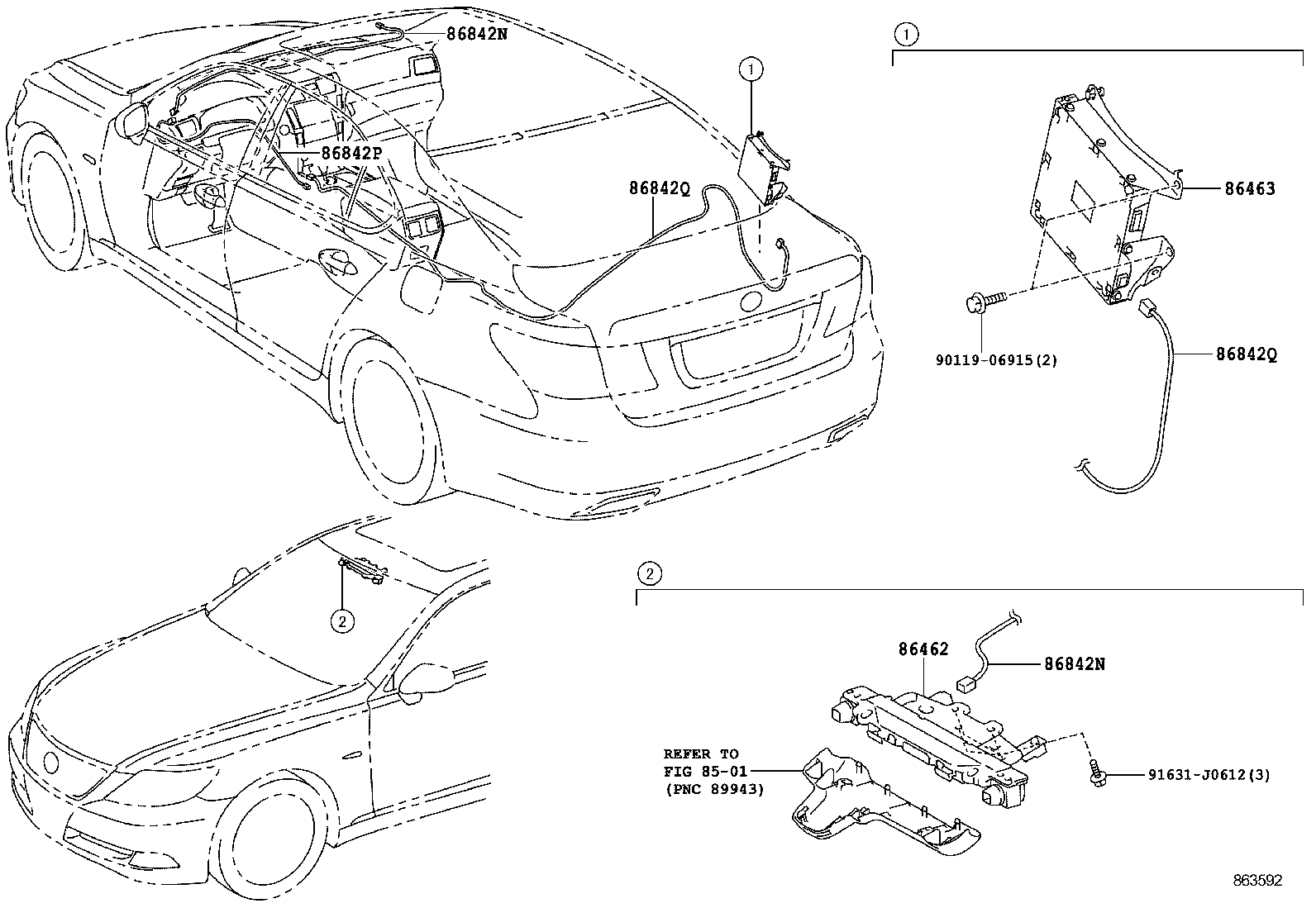 86842-50120 WIRE, NAVIGATION, NO.3 product image