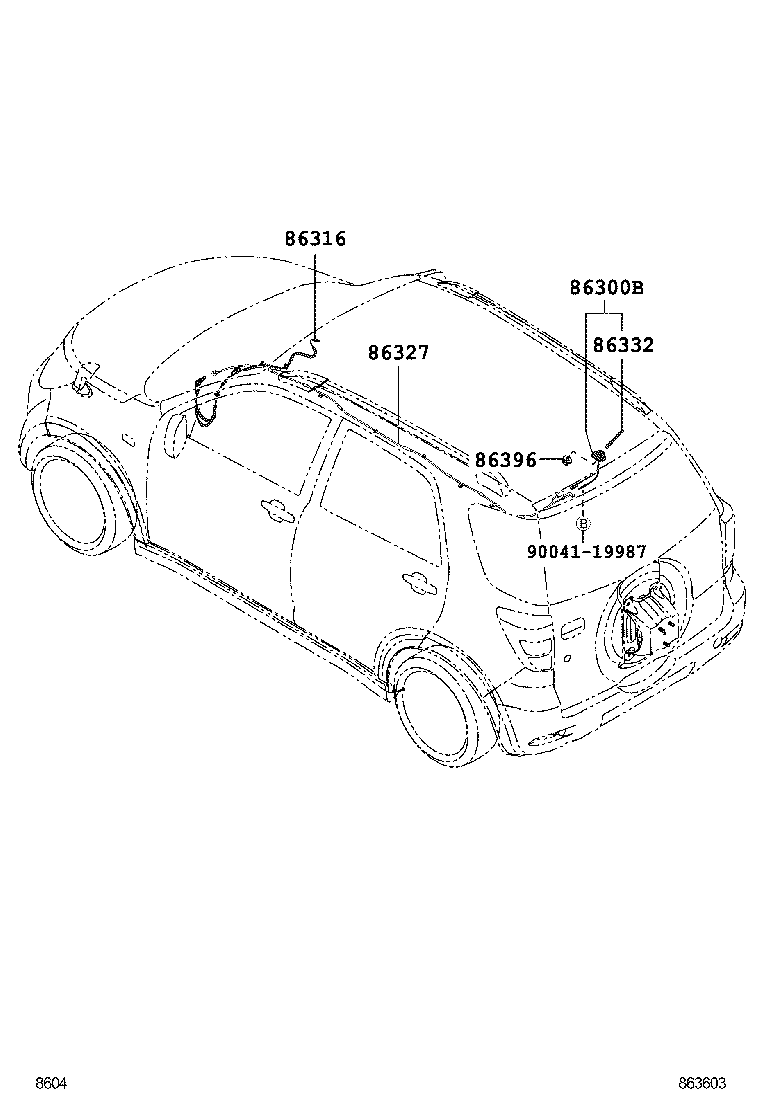 86396-97201 NUT, ANTENNA product image