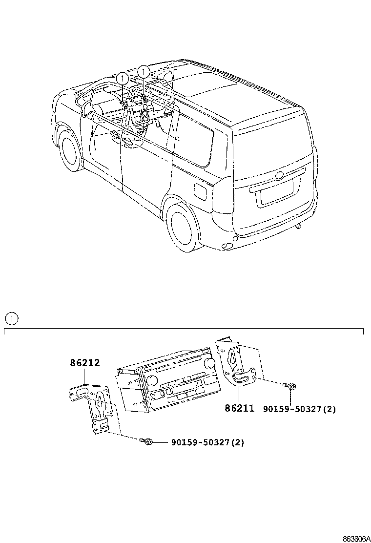 86212-28180 BRACKET, RADIO, NO.2 product image