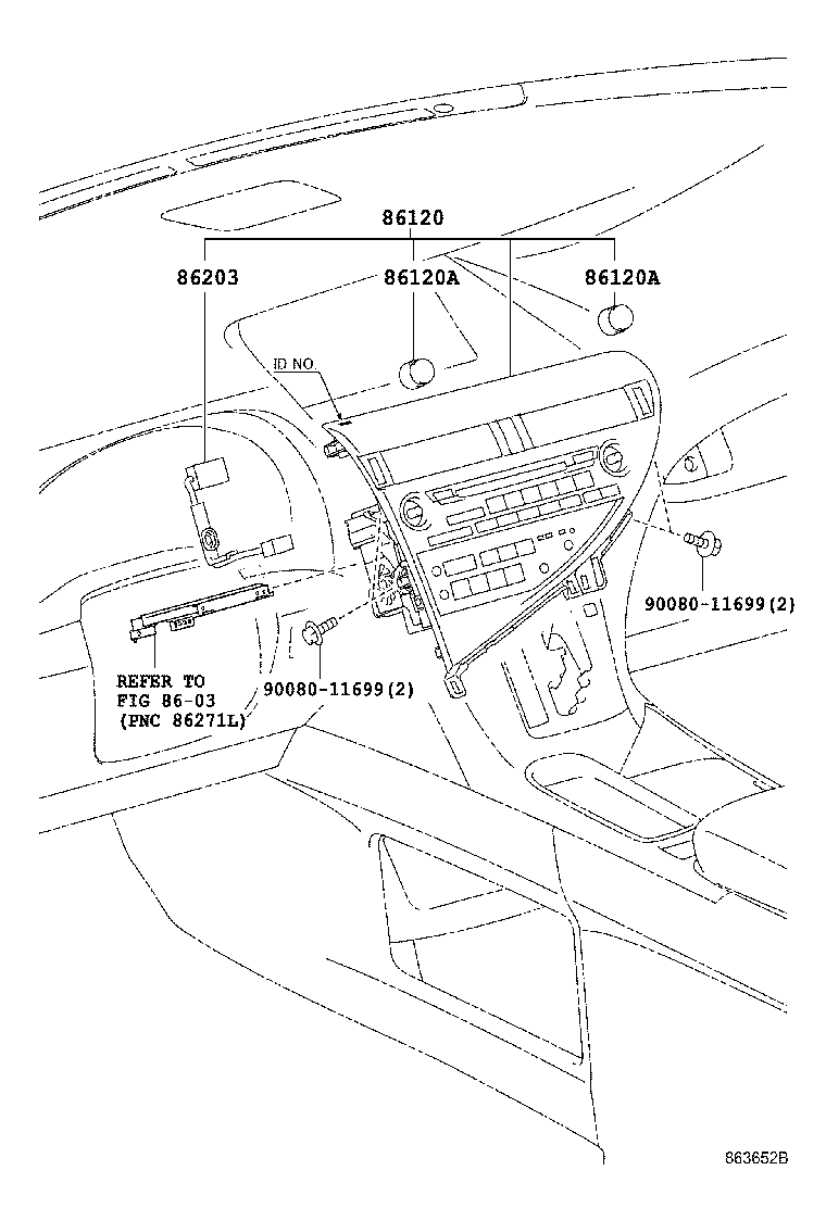 Toyota 86190-0E040 ADAPTER ASSY, STEREO JACK, NO.1