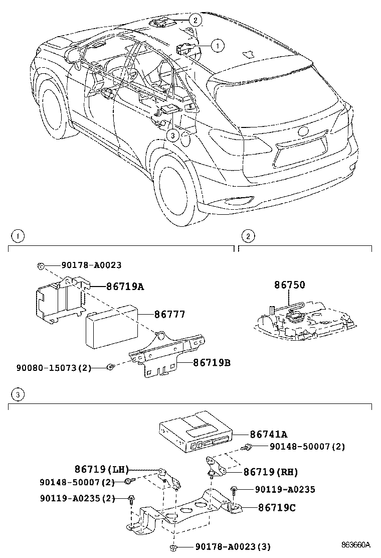 Toyota 86741-0E040 TRANSCEIVER, TELEMATICS