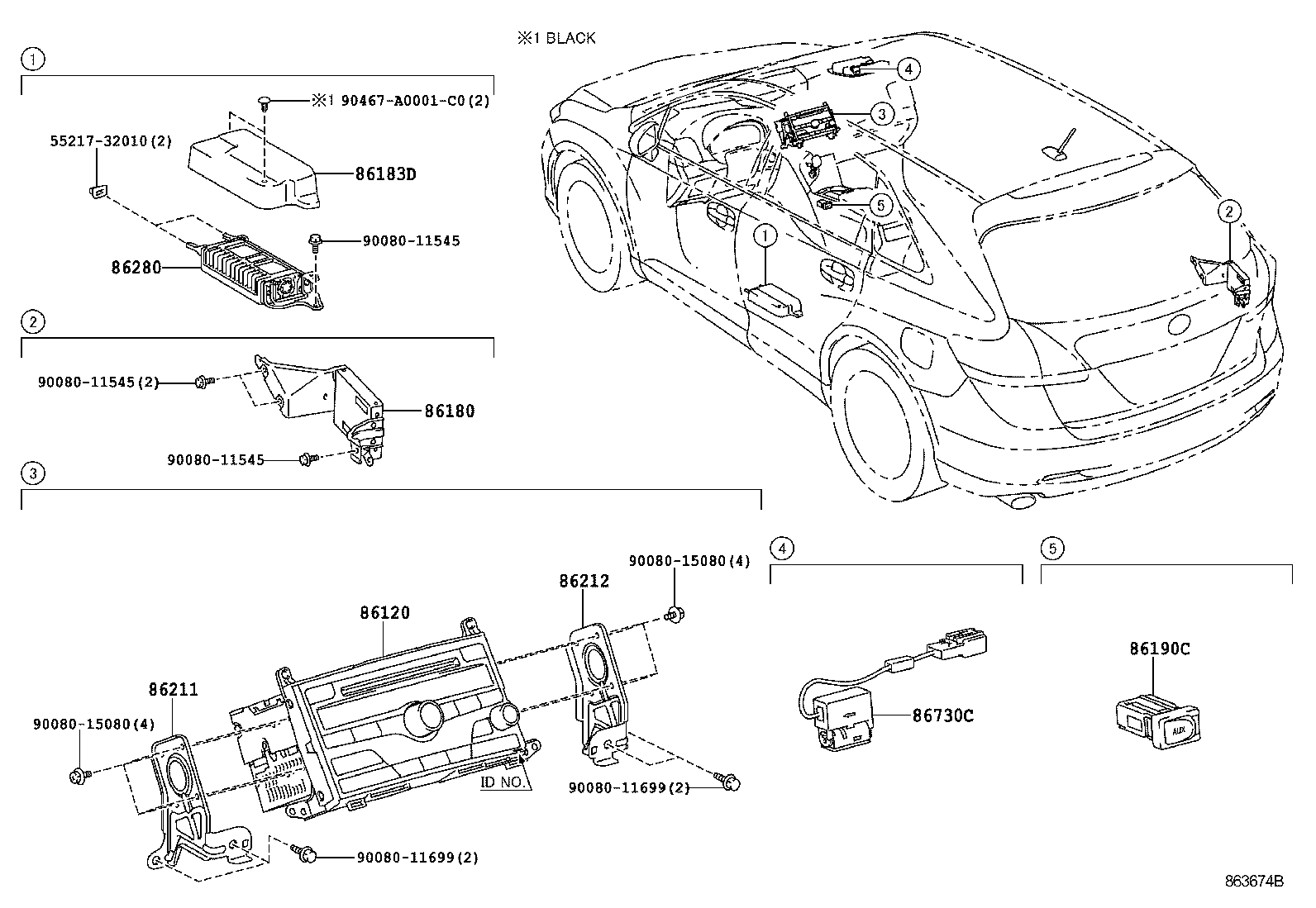 Toyota 86183-0T010 COVER, AUDIO AMPLIFIER