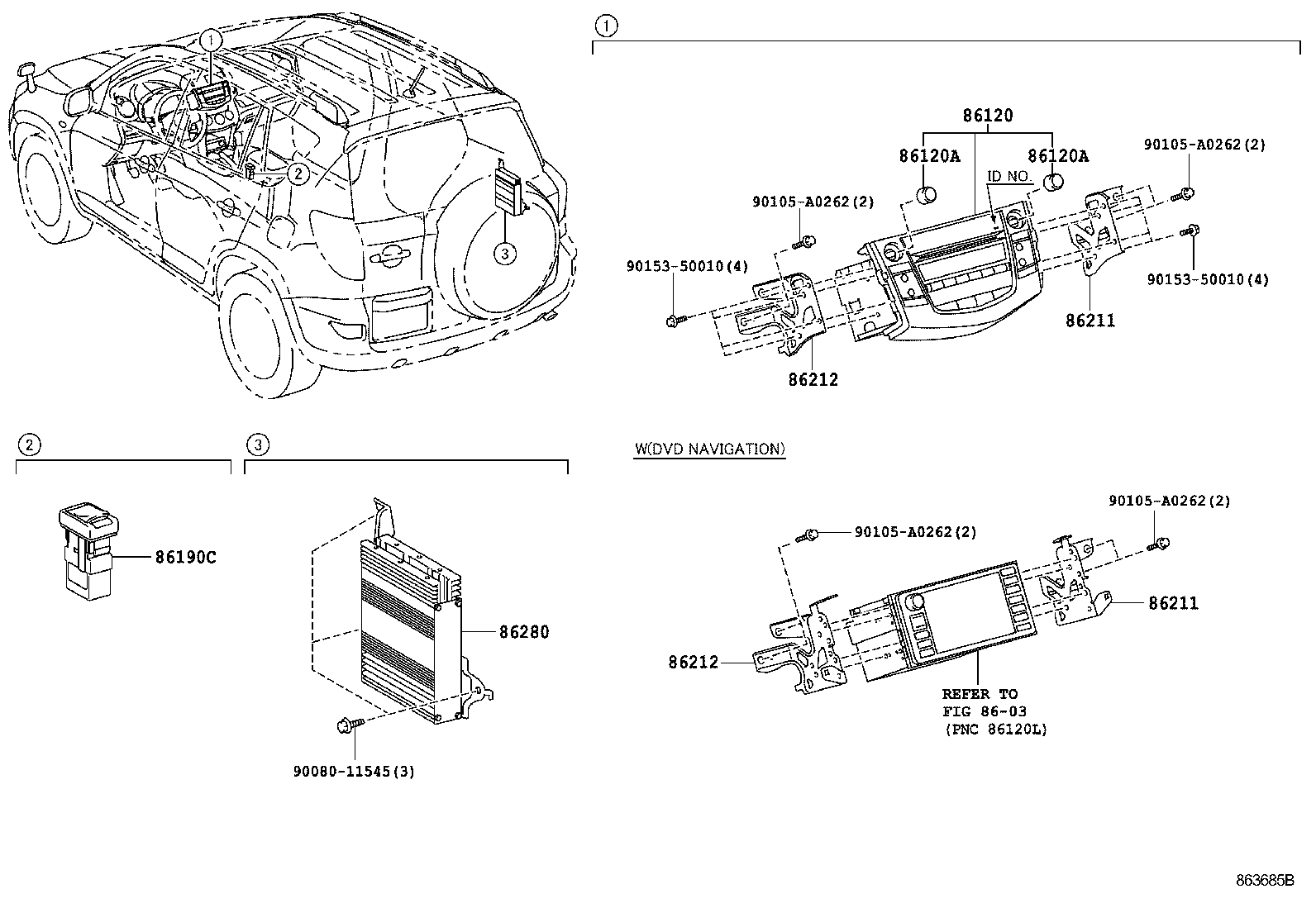 Toyota 86212-0R040 BRACKET, RADIO, NO.2