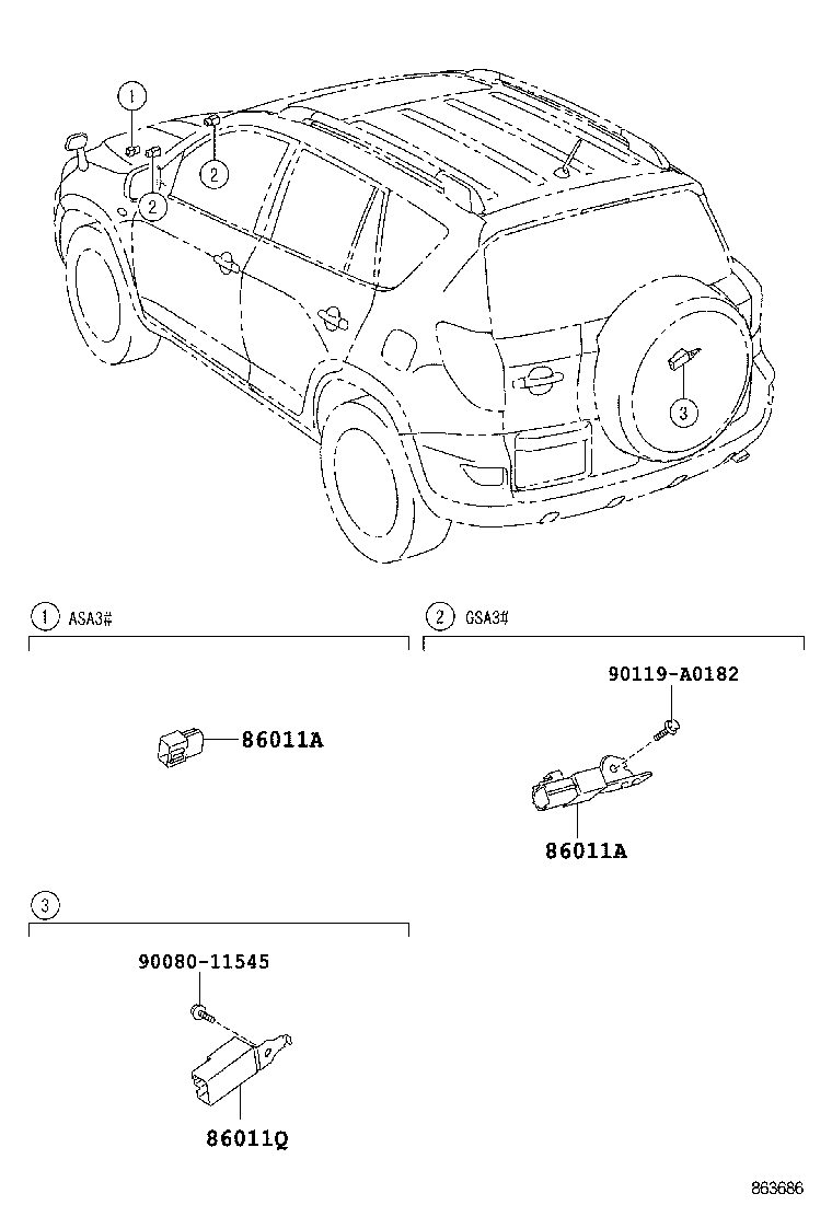 86212-0R040 BRACKET, RADIO, NO.2 product image