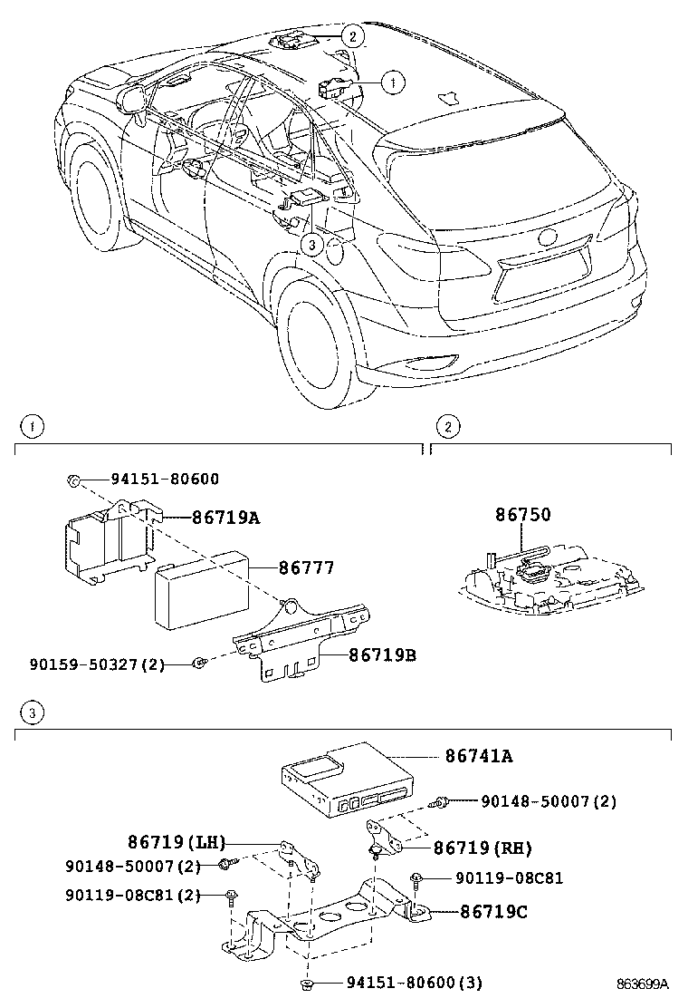 86719-48060 BRACKET, TELEPHONE product image