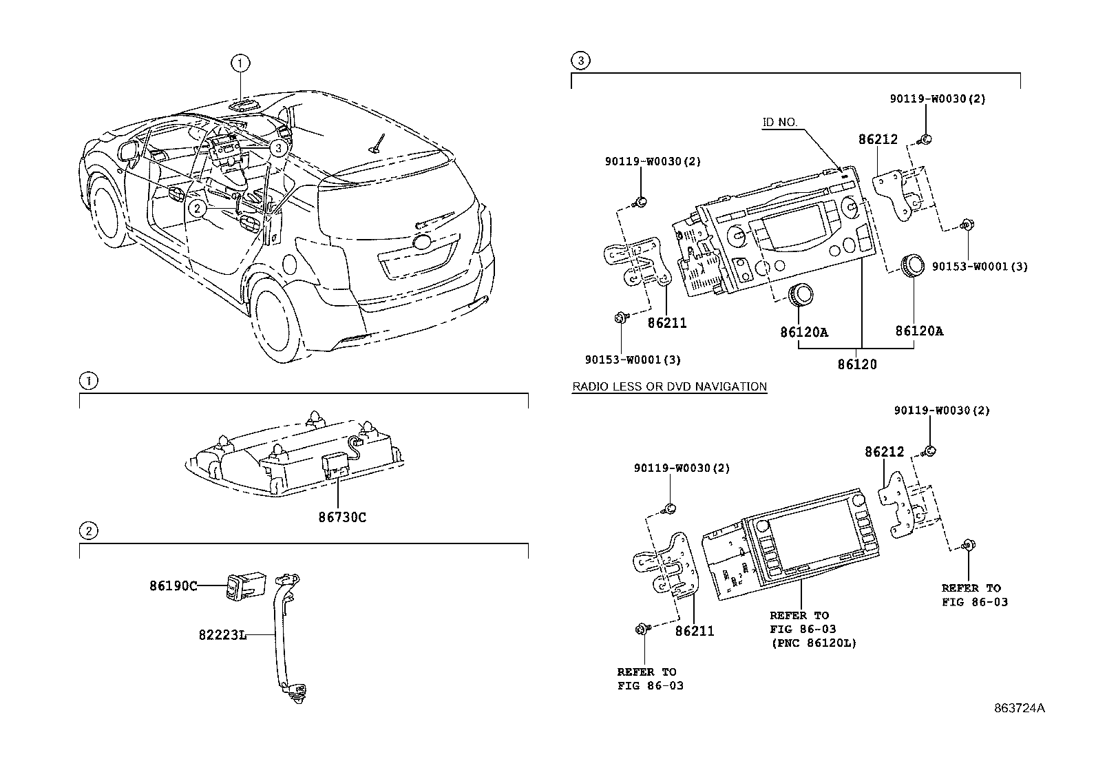 86190-02060 ADAPTER ASSY, STEREO JACK, NO.1 product image