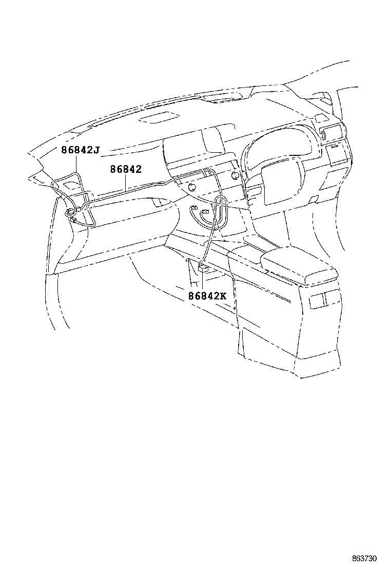86842-48140 WIRE, NAVIGATION, NO.1 product image