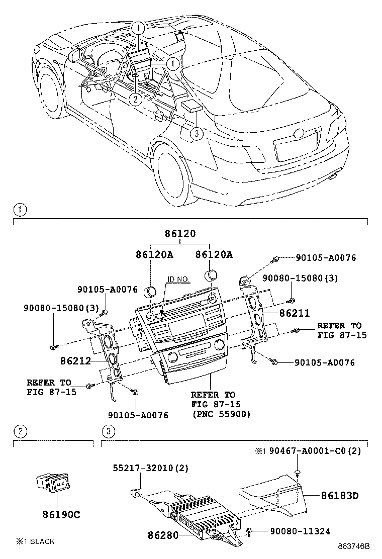 Toyota 86190-06010 ADAPTER ASSY, STEREO JACK, NO.1