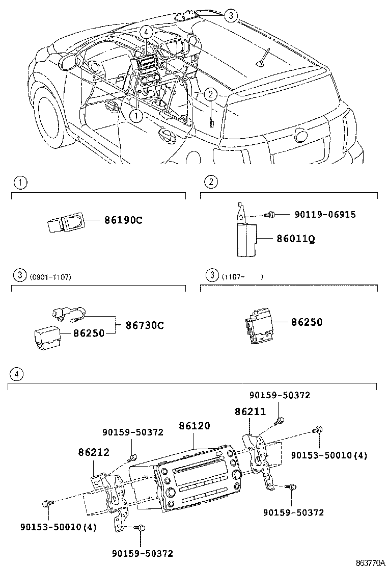 86211-52240 BRACKET, RADIO, NO.1 product image