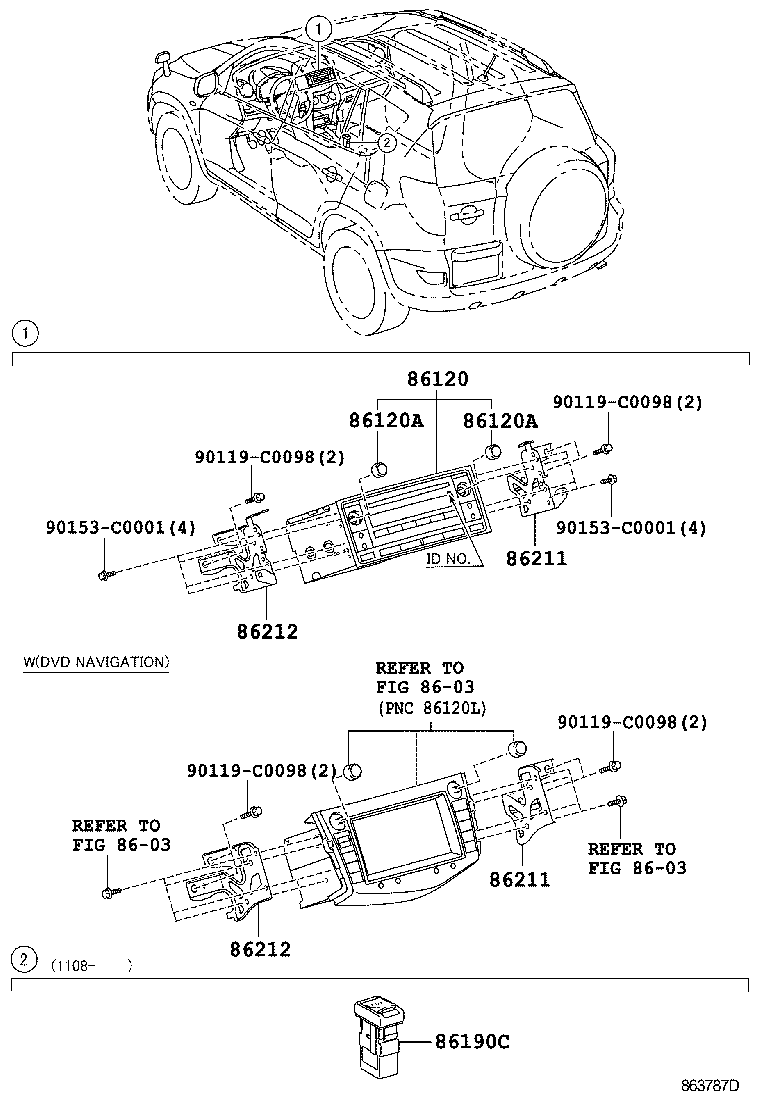 86211-0R020 BRACKET, RADIO, NO.1 product image