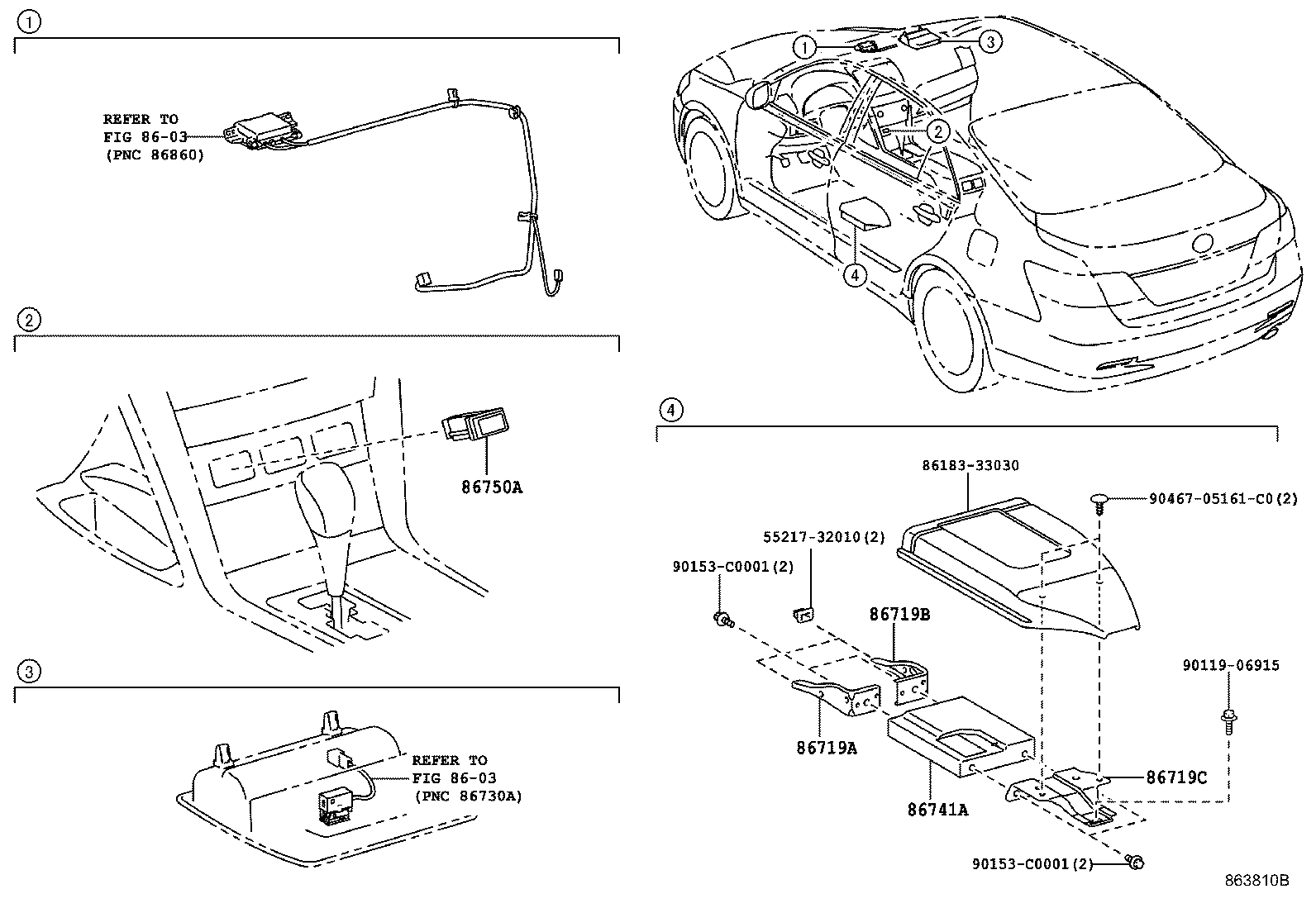 86719-WY030 BRACKET, TELEPHONE NO.3 product image