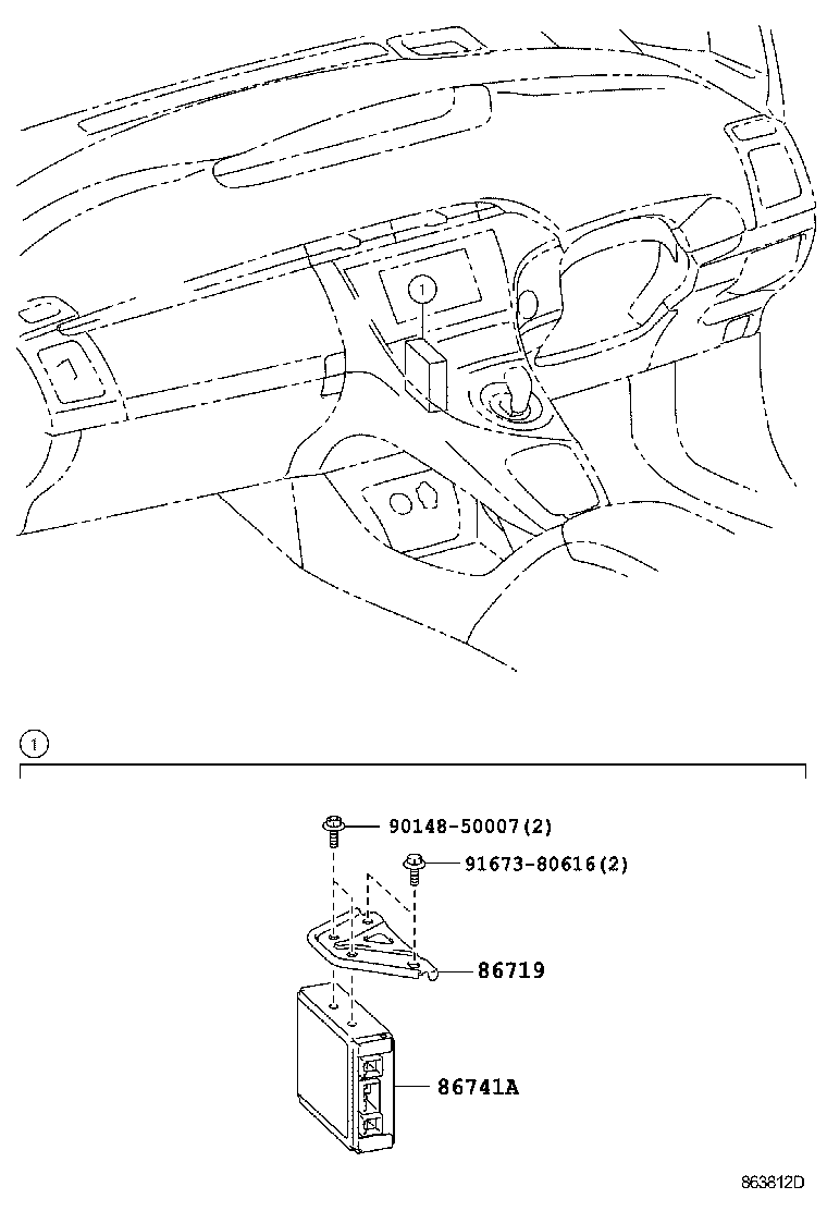 86719-47060 BRACKET, TELEPHONE product image