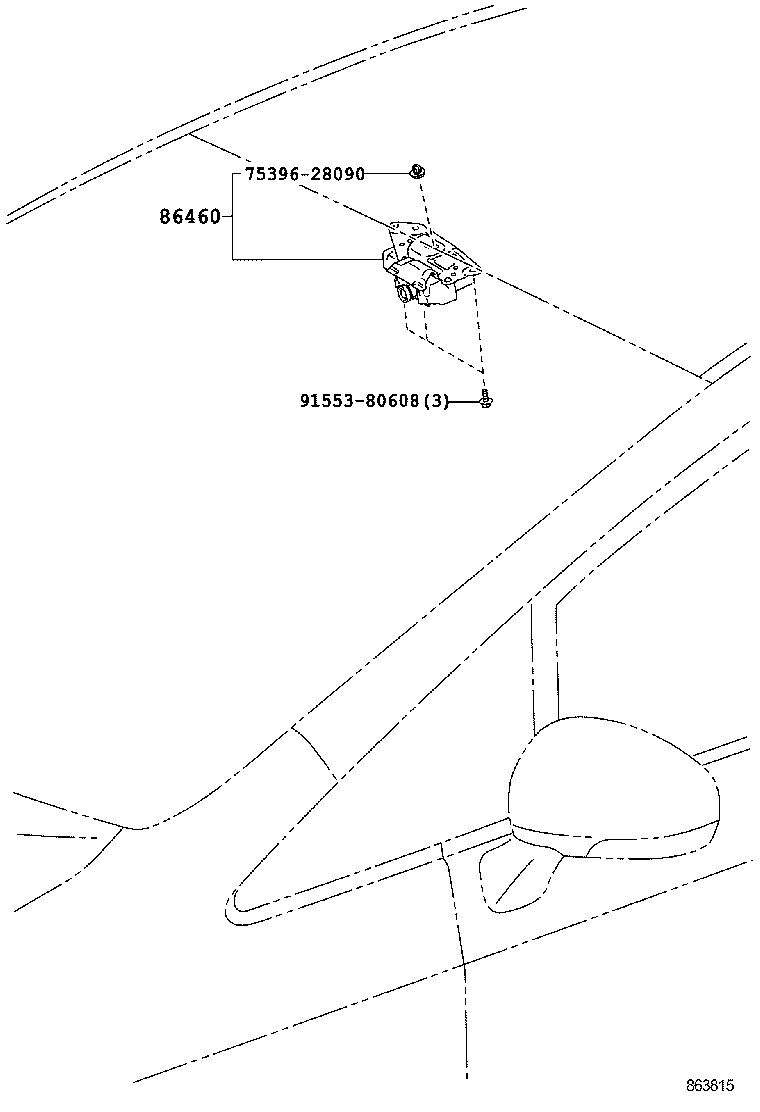 86460-47011 SENSOR ASSY, LANE RECOGNITION CAMERA product image