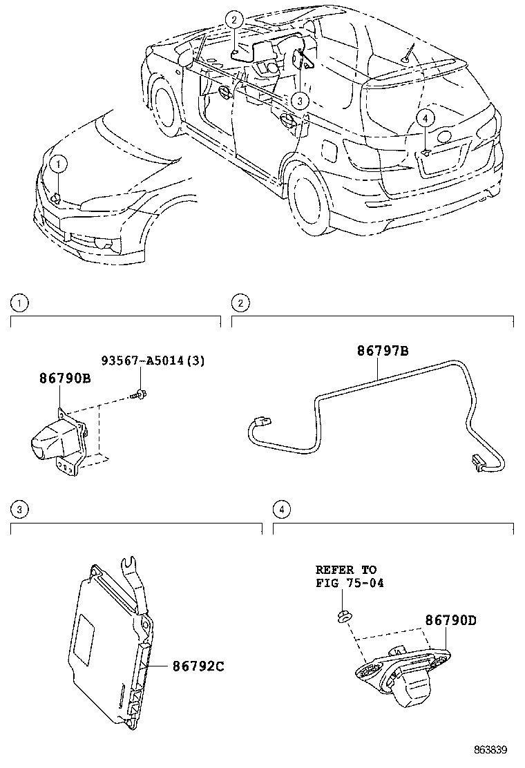 86792-68080 COMPUTER, PARKING ASSIST product image